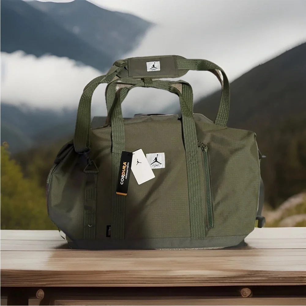 Nike Jordan Jam Flight Cordura Duffle Bag Sage Green Gym Bag MA0798 EF9 NWT - Picture 11 of 14